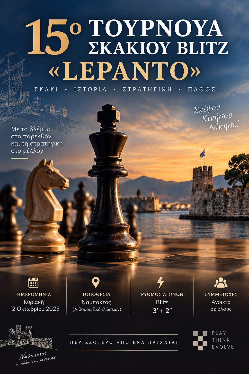 15ο ΤΟΥΡΝΟΥΑ ΣΚΑΚΙΟΥ BLITZ «LEPANTΟ»